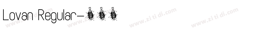 Lovan Regular字体转换
